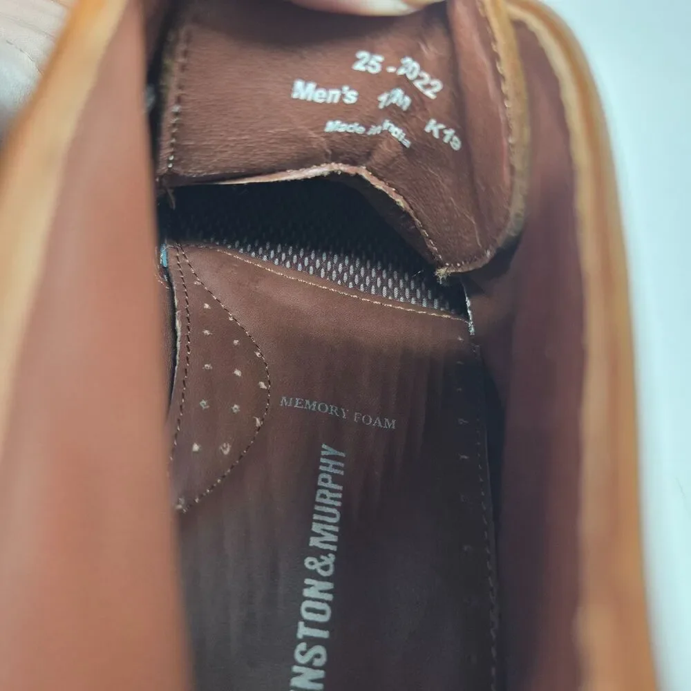 Johnston Murphy Sheepskin COPELAND Mens Brown Leather Chukka Boots US 12 M